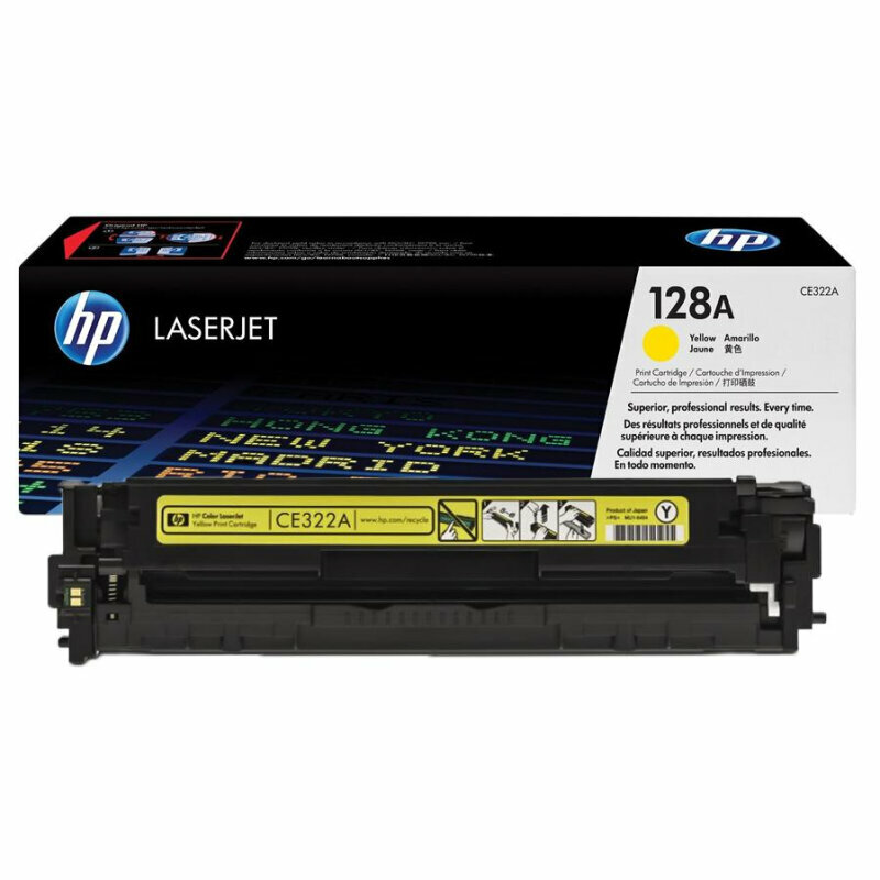 Картридж лазерный HP 128A CE322A жел. для CLJ CP1525/CM1415, 186919