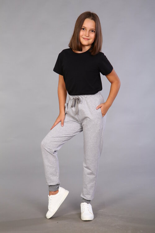 Школьные брюки джоггеры IvCapriz, размер 30, серый