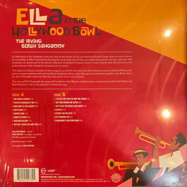 Виниловая пластинка Fitzgerald, Ella, The Irving Berlin Songbook (0602445447305) Universal Music - фото №2