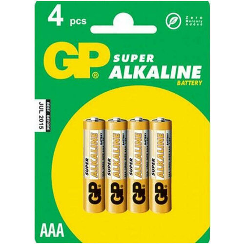 Батарейка Батарейка AAA щелочная GP Super Alkaline LR03 в блистере 4шт