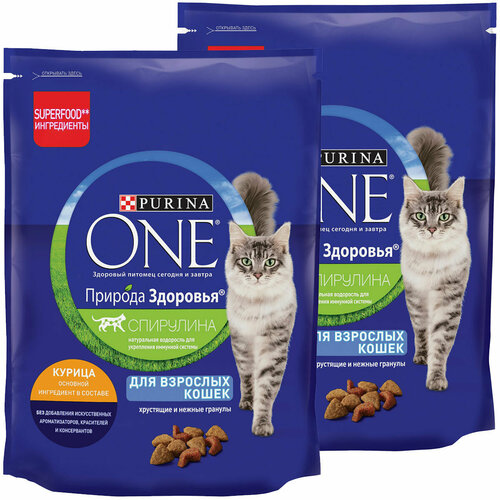 PURINA ONE природа здоровья для взрослых кошек с курицей (0,18 + 0,18 кг)