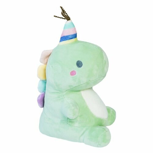 фото Мягкая игрушка "динозавр радужный", зеленый 25 см веселый праздник