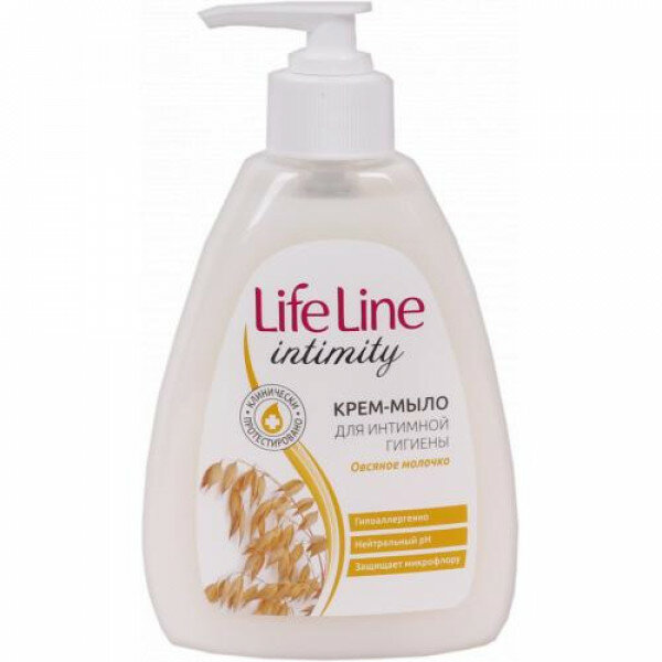 Креммыло жидкое LIFE LINE 280г Интимное Овсяное молочко
