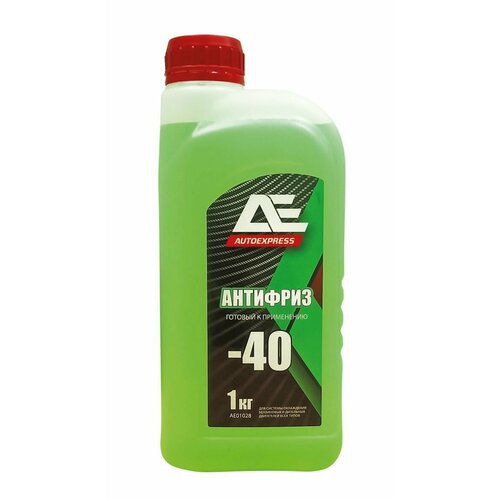 Антифриз для двигателя автомобиля AUTOEXPRESS ANTIFREEZE G11 GREEN (-40), от -40С до +120С, готовый к применению, 1 кг