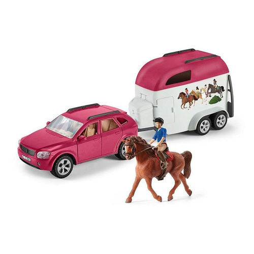 Набор Автомобиль с прицепом Schleich 72223 schleich horse club мобильный ветеринар с ганноверским жеребенком