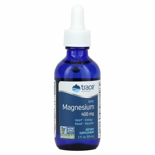 Trace Minerals, Ionic Magnesium, магний ионный, 400 мг, 59 мл (2 жидких унции)