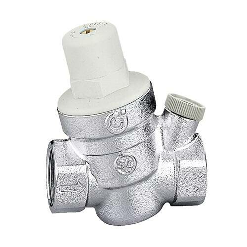 Регулятор давления мембранный Caleffi 5334 - 1/2" (ВР/ВР, PN16, Tmax 40°C, с выходом под манометр)