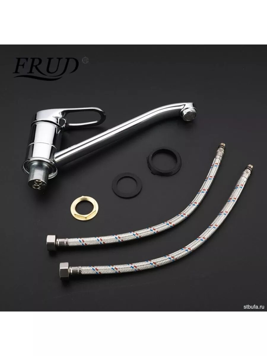 Смеситель для кухни "R49104", однорычажный, с аэратором, хром — фото 1