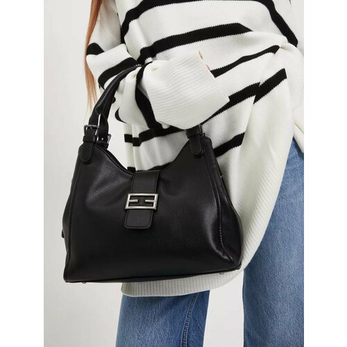 Сумка кросс-боди BE-ZOG, фактура зернистая, черный