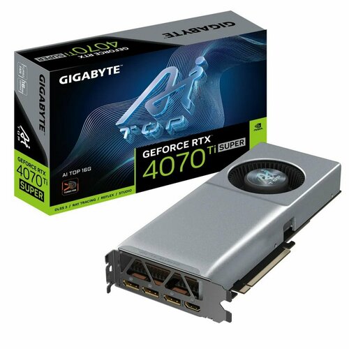 Видеокарта Gigabyte RTX4070Ti SUPER AI TOP 16GB GDDR6X 256bit 3xDP HDMI BLOWER RTL 159148₽