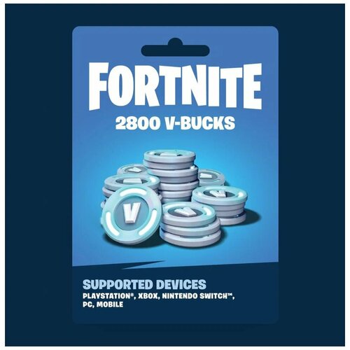 Пополнение счета Fortnite на 5000 V-Bucks Код активации В-баксы Подарочная карта Фортнайт Gift Card Россия 2614₽