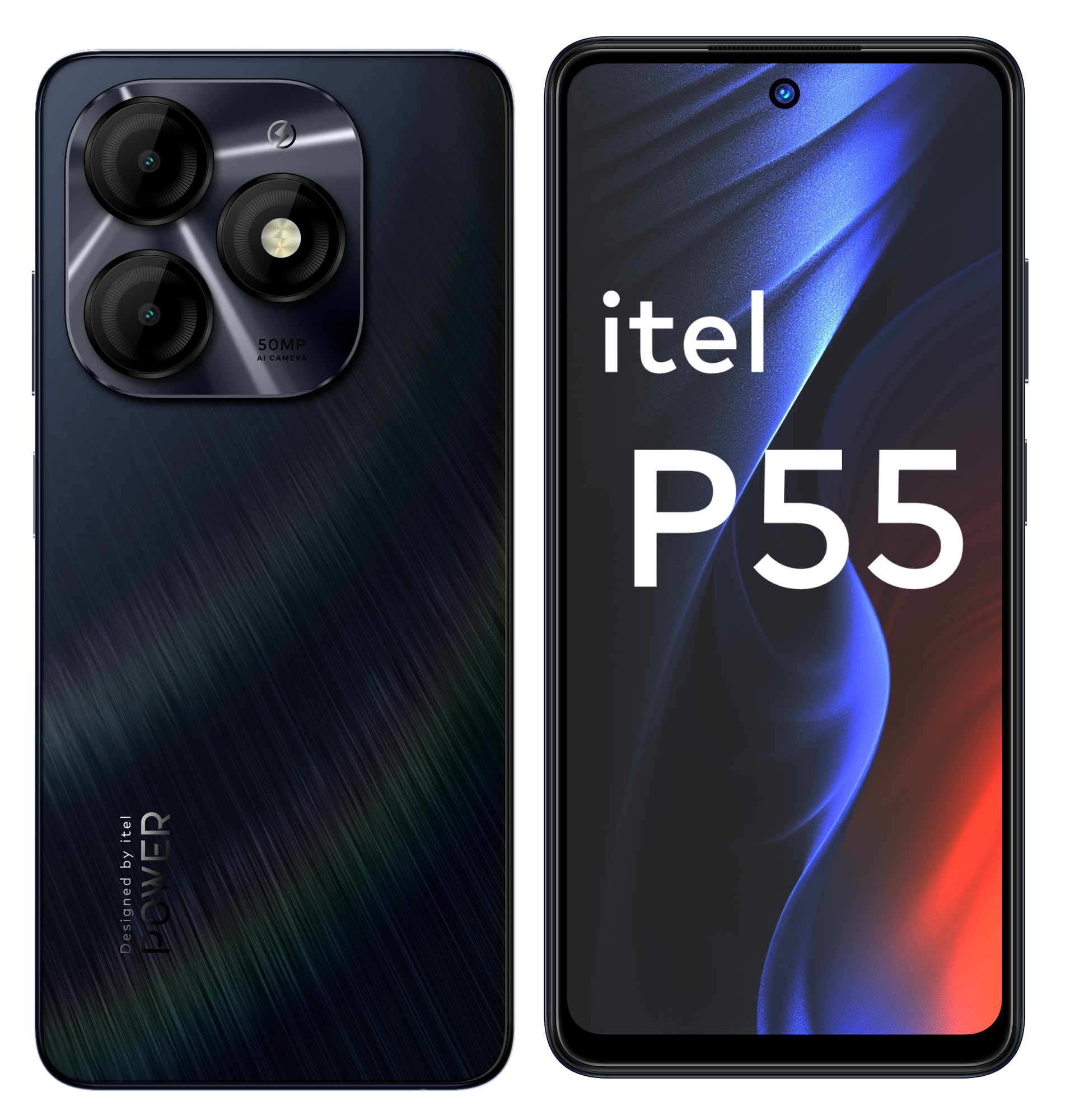 Смартфон itel P55 Ростест (EAC) 8+256 ГБ Moonlit Black, черный