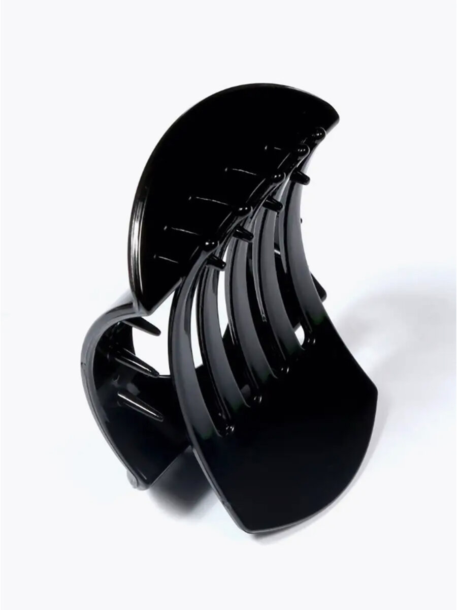 Краб для волос Красивые Заколки, женский, пластик, цвет черный глянец 8 см — фото 1