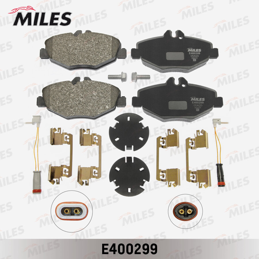 Колодки тормозные MB W211 02- передние Low-metallic Miles