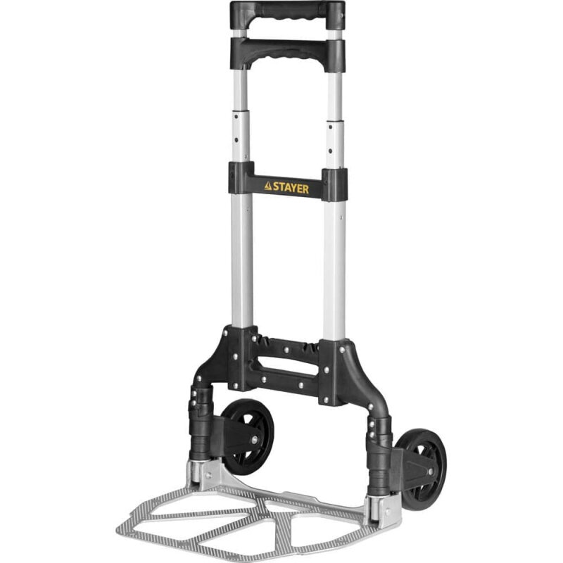 STAYER PROTruck до 90кг каркас из стали платформа из алюминия платформа 39х28см колеса d13см вес 4кг складная хозяйственная тележка 38755-90