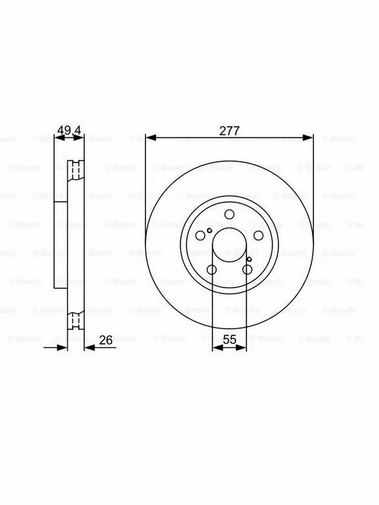 Тормозной диск Bosch - фото №3