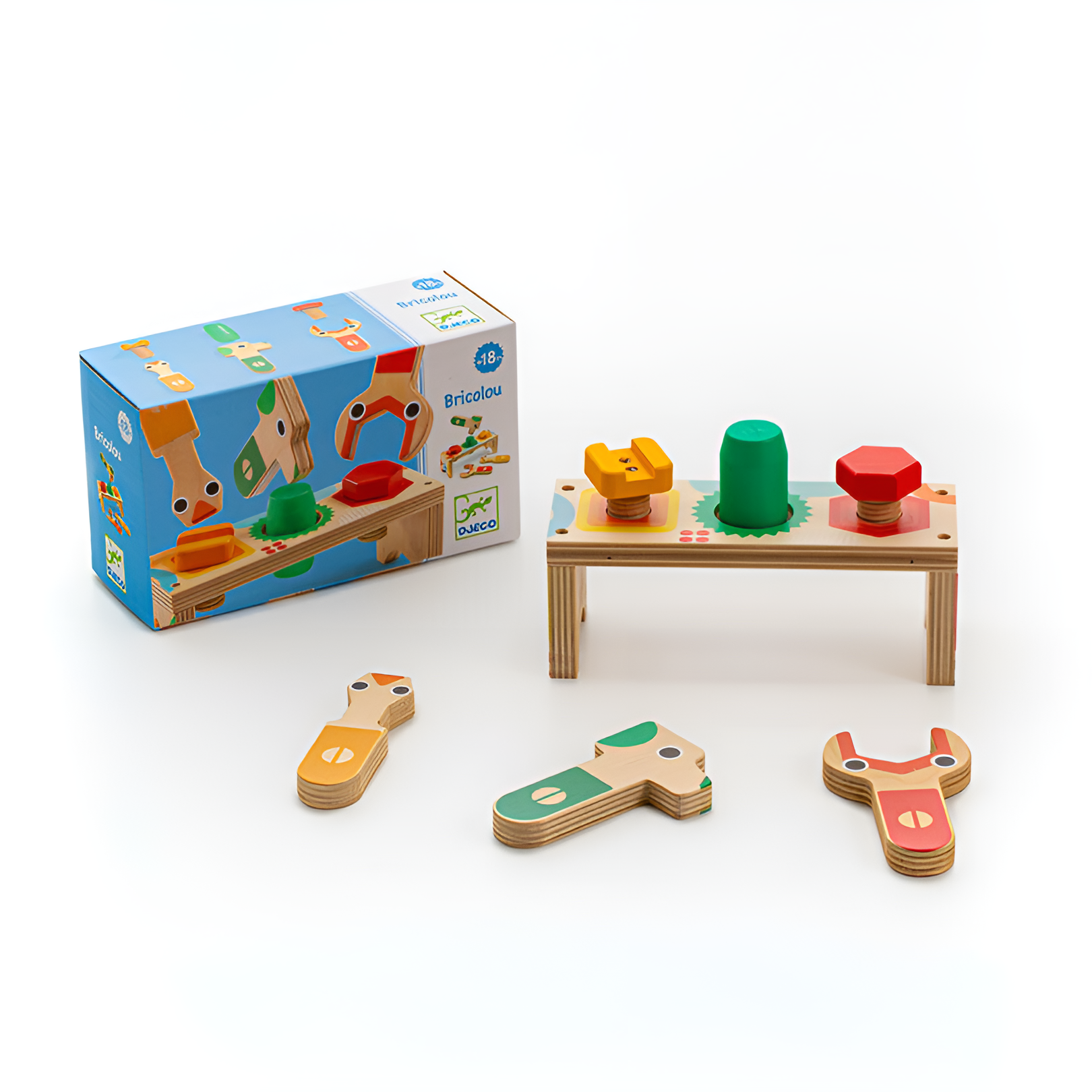 Развивающая игра DJECO «Инструменты», забивалка, деревянная, 1,5+