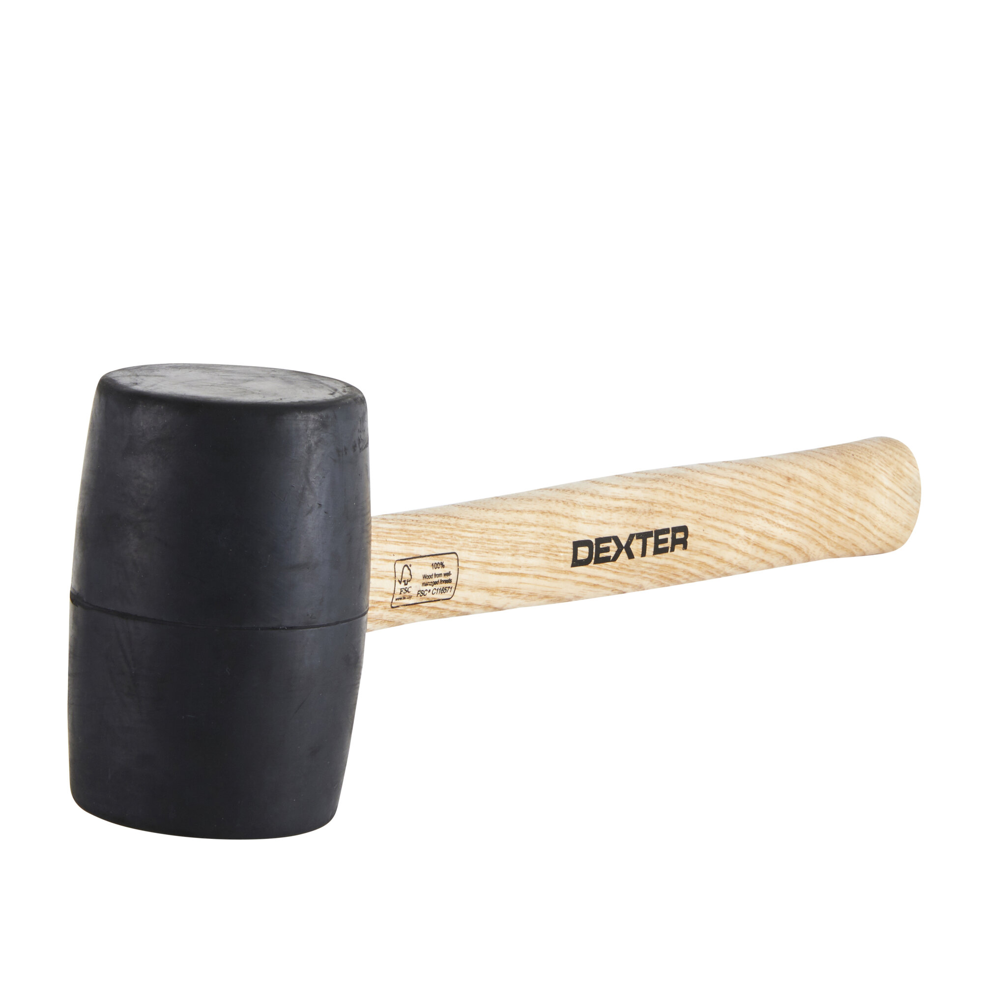 Киянка Dexter 450 г резиновая деревянная ручка цвет черный