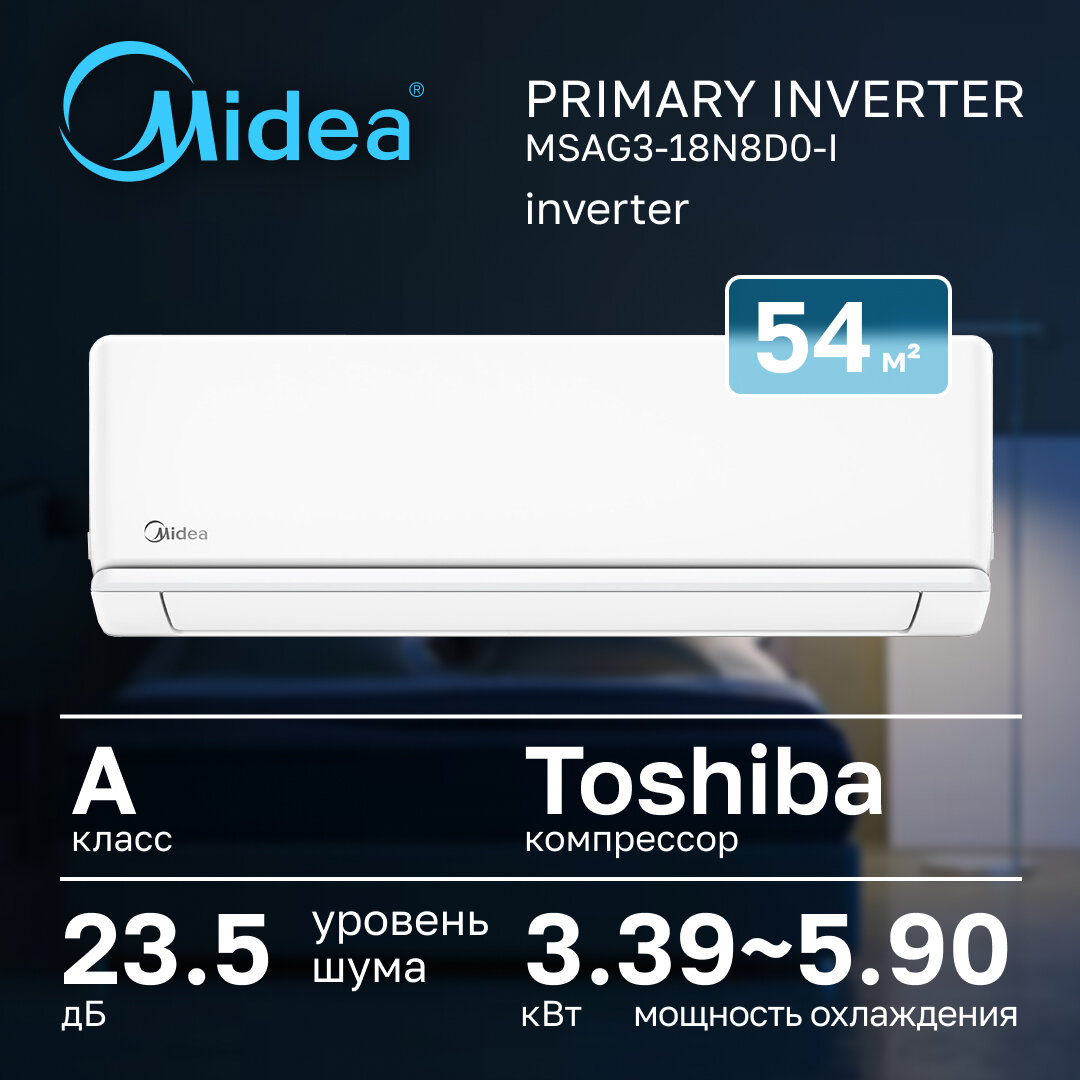 Сплит-система Midea Primary MSAG3-18N8D0-I/MSAG3-18N8D0-O inverter