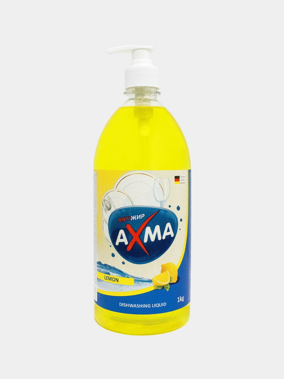 Средство для мытья посуды "Лимон" AXMA, для холодной воды, концентрат, 1кг — фото 1