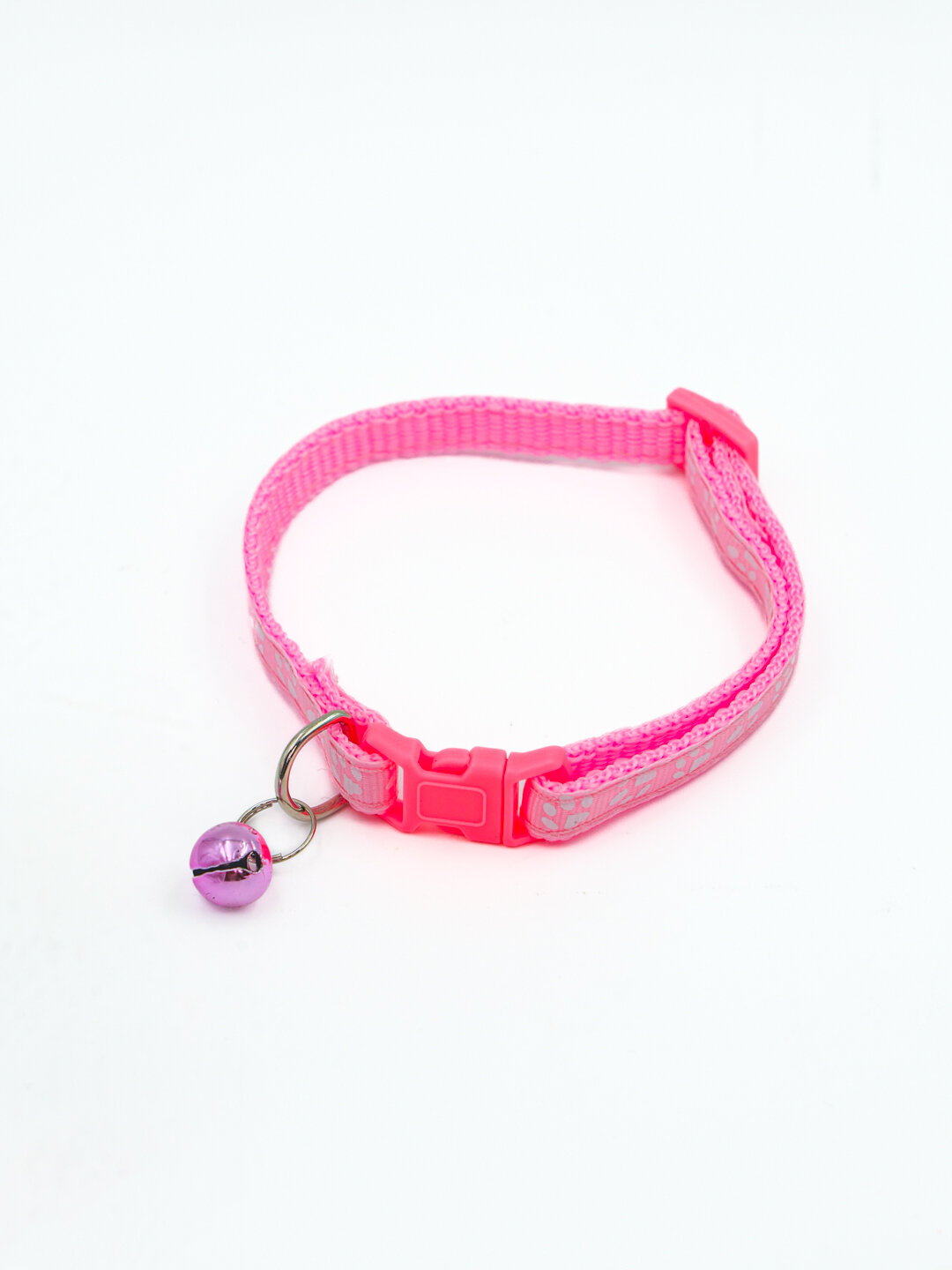 Ошейник с поводком и бубенчиком для собак У006-CN - 078, Розовый — фото 1