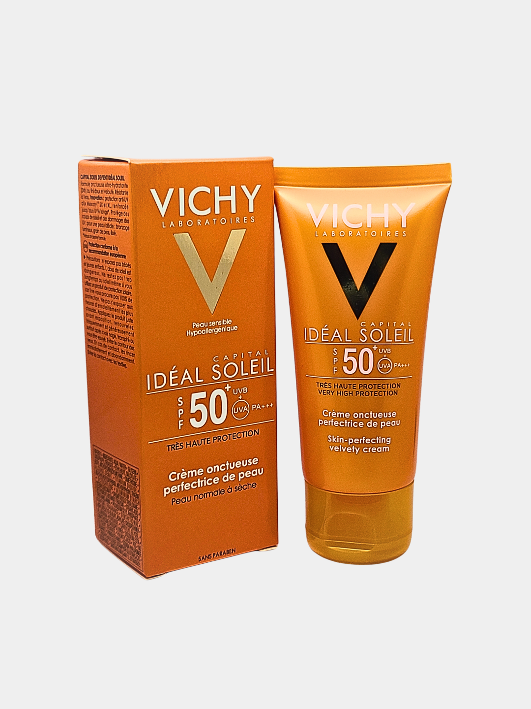 Солнцезащитный крем "Vichy Ideal Soleil", для сухой кожи, увлажняющий, SPF 50+, 50мл — фото 1