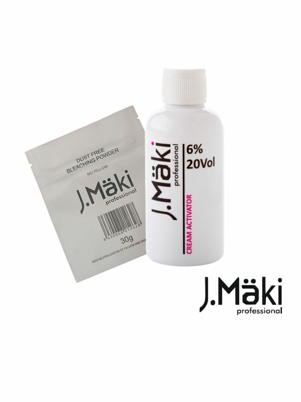 J.Maki Осветляющий порошок 30г и крем-активатор (оксид) 6% 60мл; набор