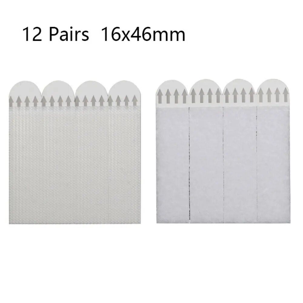 Двусторонние самоклеящиеся полоски для крепления белый 12 шт 16x46mm