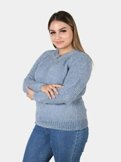 Свитер размер One Size, , синий меланж — фото 1