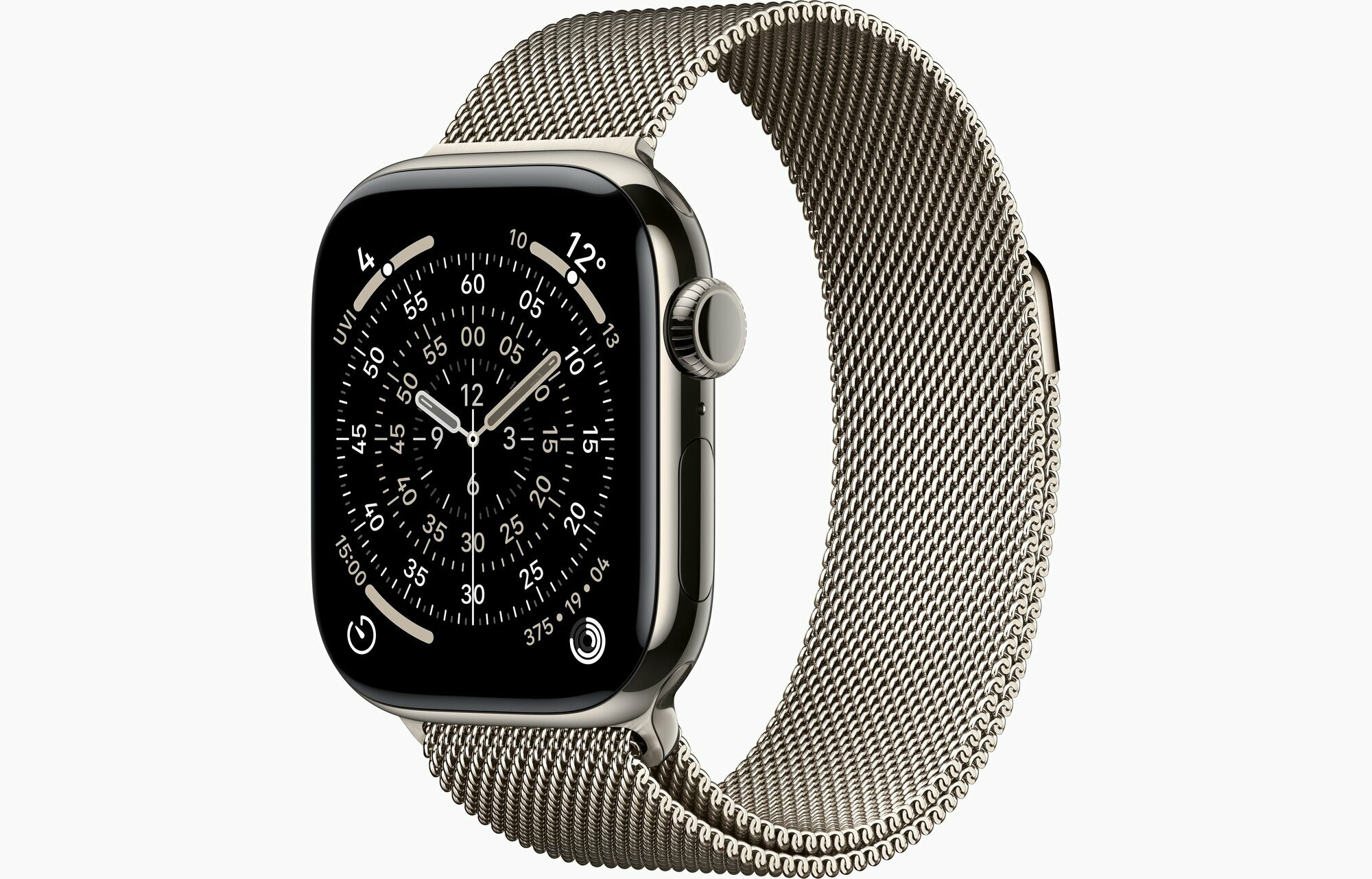 Умные часы Apple Watch Series 11 GPS 46 мм Natural Titanium Case with Natural Milanese Loop, размер ремешка S/M