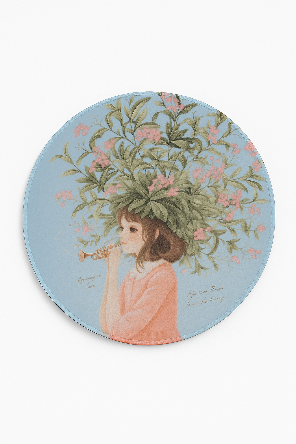 Коврик для мыши G7, 25см, с прошитыми краями, круглые узоры,