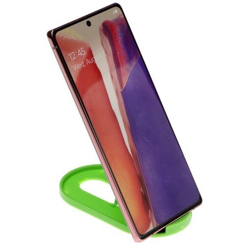 Подставка для телефона LuazON складная регулируемая высота резиновая вставка зелёная 60₽