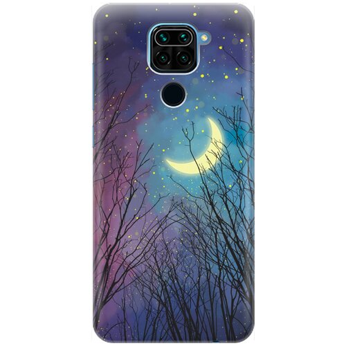 фото Re:pa накладка transparent для xiaomi redmi note 9 с принтом "месяц в ветвях"