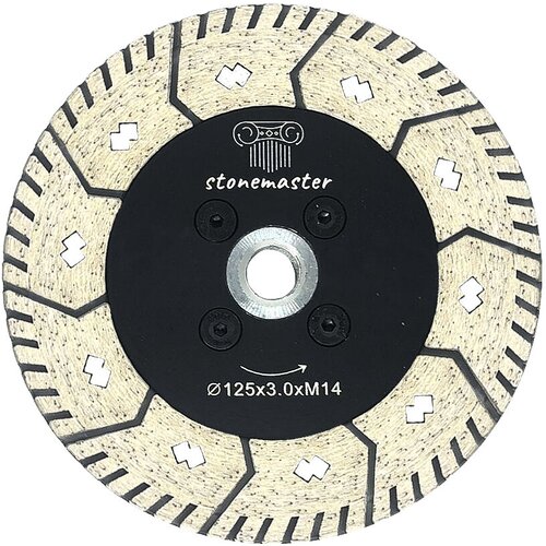 Диск M14 Turbo универсальный с фланцем STONEMASTER 125/3.0/25/М14 для УШМ