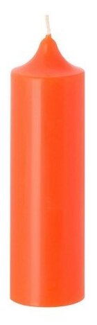 Свеча-колонна 14 см оранжевая