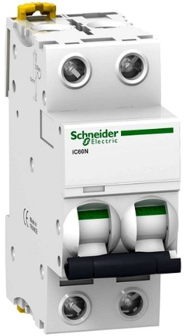 IC60N 2P 63А Автоматический выключатель 2-полюсный, 63А, 6кА (хар-ка C) Schneider Electric, A9F74263