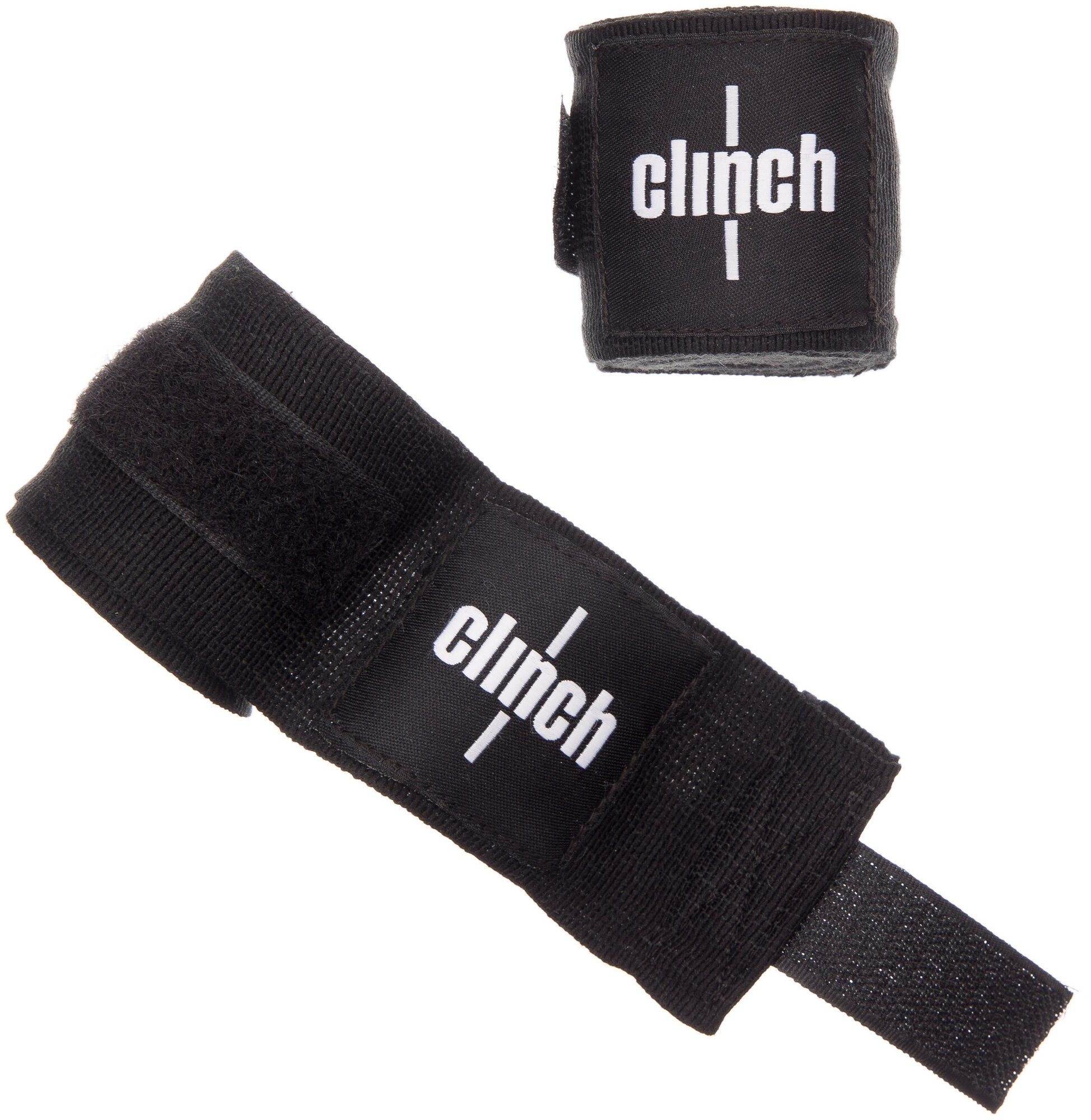 Бинты эластичные Clinch Boxing Crepe Bandage Punch черные, 3,5 м