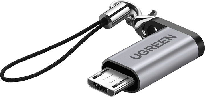 Адаптер UGREEN US282 (50590) USB-C Female to Micro USB Male Adapter. Цвет: серый