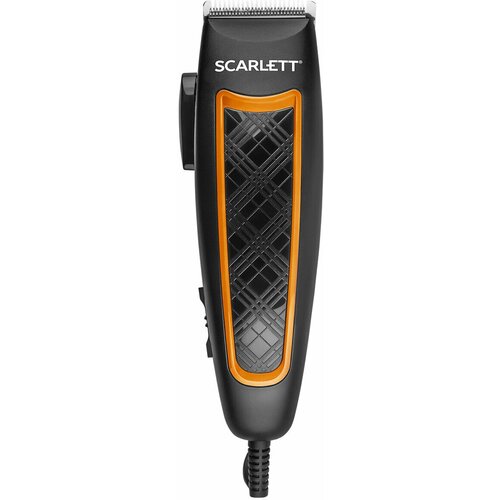 Машинка для стрижки Scarlett SC-HC63C18 Black/Orange, черный машинка для стрижки scarlett sc hc63054 черный 3вт насадок в компл 2шт