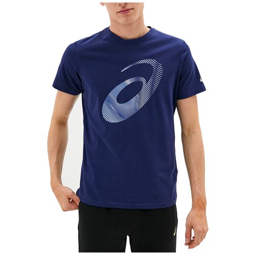 фото Футболка мужская asics 2031b048 100 gpx dna spiral tee цвет синий размер m