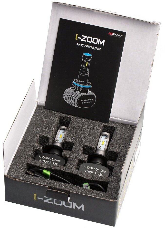Светодиодные лампы Optima LED i-ZOOM H7 White 5100K 9-32V (2 лампы)
