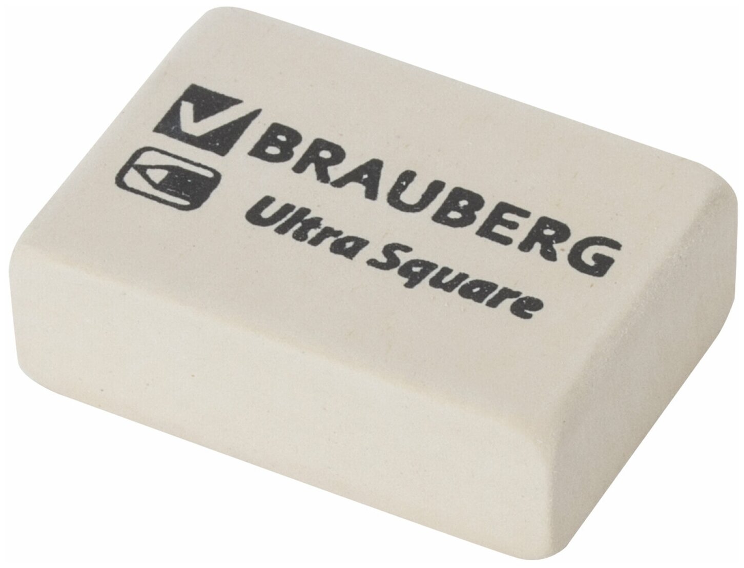 Ластик BRAUBERG "Ultra Square", 26х18х8 мм, белый, натуральный каучук, 228707 - 10 шт.