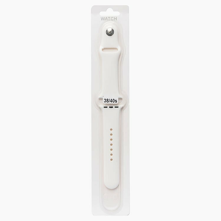 Силиконовый ремешок для Apple Watch (Эпл Вотч) 38/40/41мм / Эластичный спортивный браслет для умных смарт-часов / размер браслета S  белый (S)