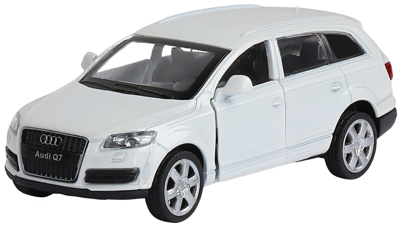 Внедорожник Автопанорама Audi Q7 (J12275/JB1200128/JB1251250) 1:43, 11 см, белый - фотография № 4