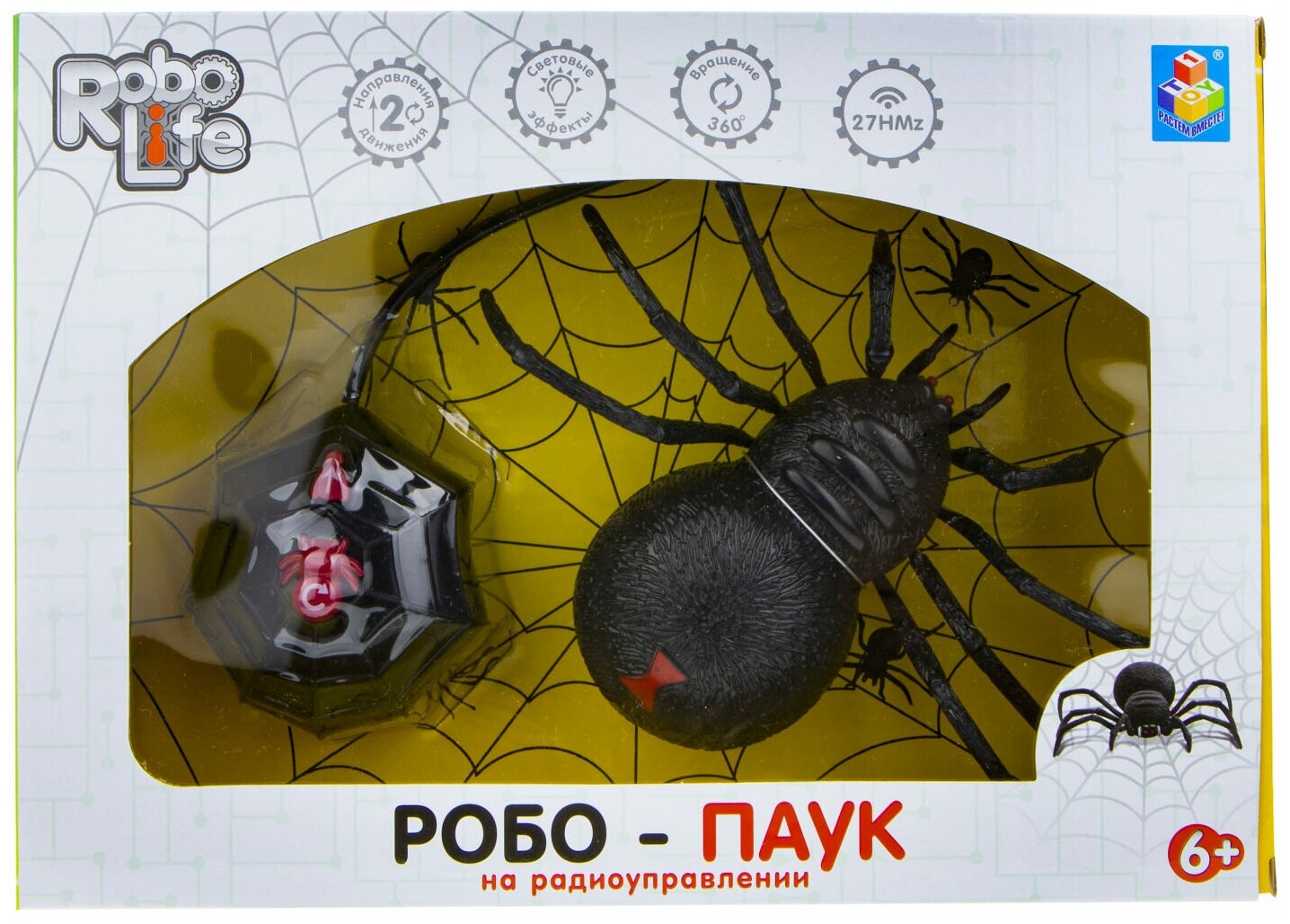 1toy T19034 RoboLife игрушка "Робо-паук" (свет, звук, движение) на р/у - фото №4