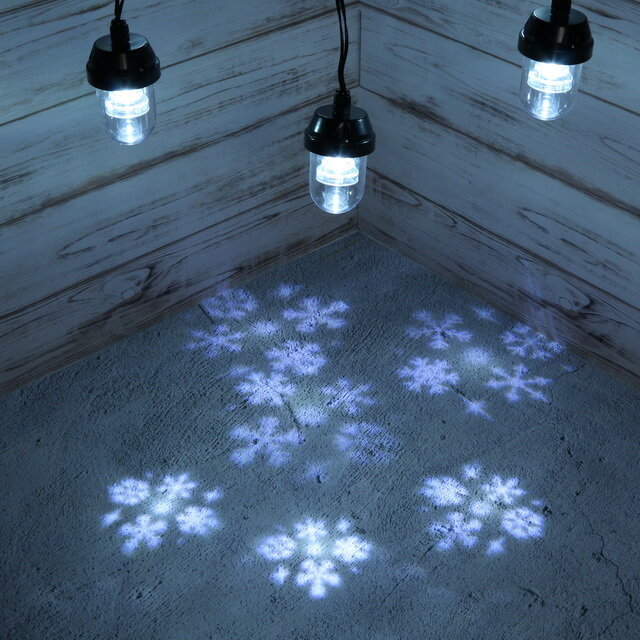 Kaemingk Новогодняя гирлянда Снежинки, 6 лампочек с холодным белым светом, 2.5 м, IP44 494555