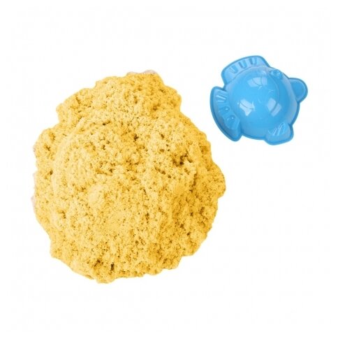 Кинетический песок Космический песок базовый, желтый, 1 кг, пластиковый контейнер