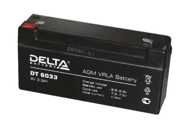 Аккумуляторная батарея для ИБП Delta DT , 6V, 3.3Ah - фото №10