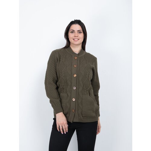 Кардиган, размер 58, хаки