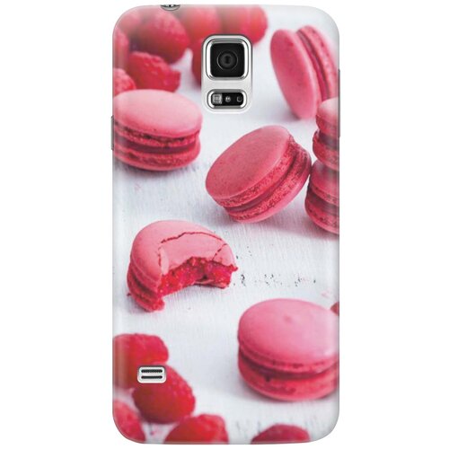 фото Cиликоновый чехол на samsung galaxy s5 / самсунг с5 с принтом "малиновые макаруны" gosso